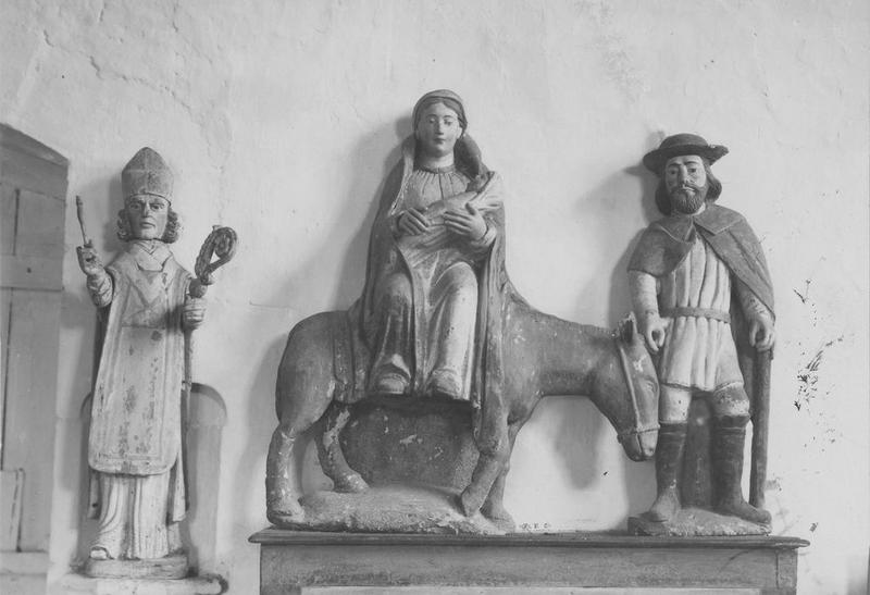 groupe sculpté : fuite en Egypte (la), vue générale