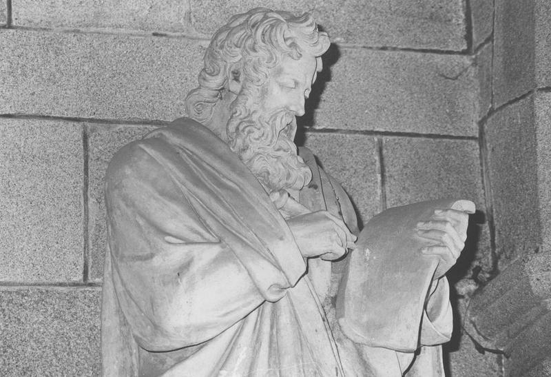 statue : saint Luc, vue partielle - © Ministère de la Culture (France), Médiathèque du patrimoine et de la photographie (objets mobiliers), tous droits réservés