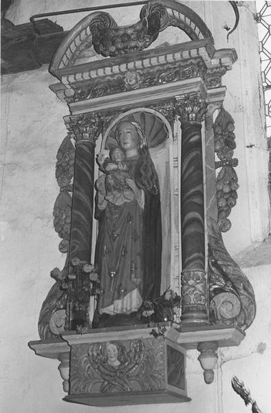 niche, statue : Vierge à l'enfant, vue générale