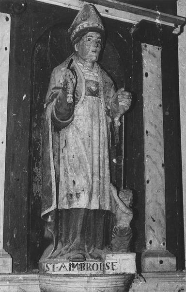 groupe sculpté : saint Ambroise, vue générale