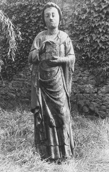 statue : Saint non identifié tenant un livre, vue générale - © Ministère de la Culture (France), Médiathèque du patrimoine et de la photographie (objets mobiliers), tous droits réservés