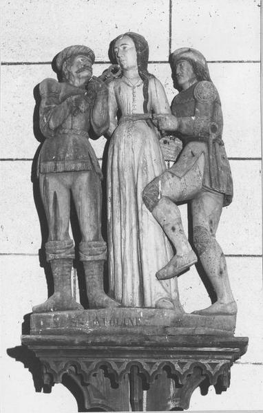 groupe sculpté : sainte Apolline et ses bourreaux, vue générale - © Ministère de la Culture (France), Médiathèque du patrimoine et de la photographie (objets mobiliers), tous droits réservés