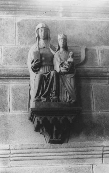 Groupe sculpté : sainte Anne, la Vierge et l'Enfant