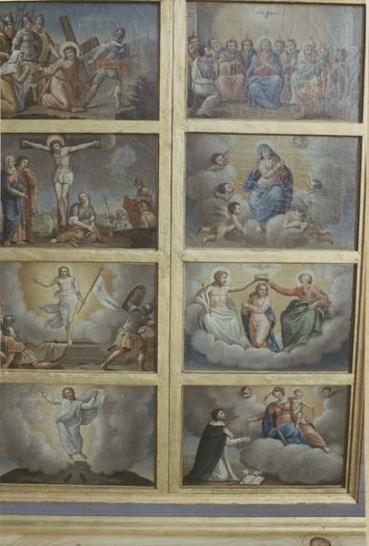 tableaux (4) : vie de la Vierge et du Christ (la), vue partielle