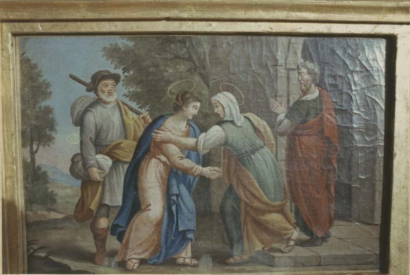 tableaux : vie de la Vierge, détail :  la Visitation