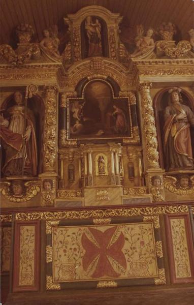 retable du maître-autel, vue partielle