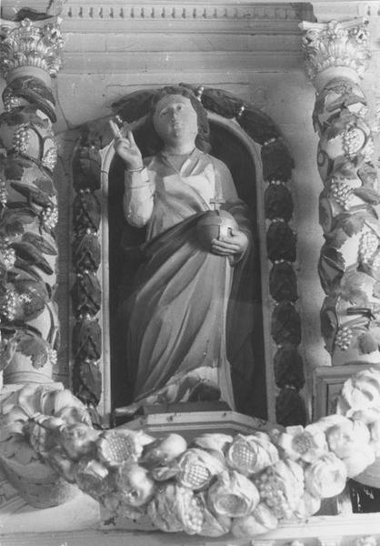 statue du retable du maître-autel, vue générale