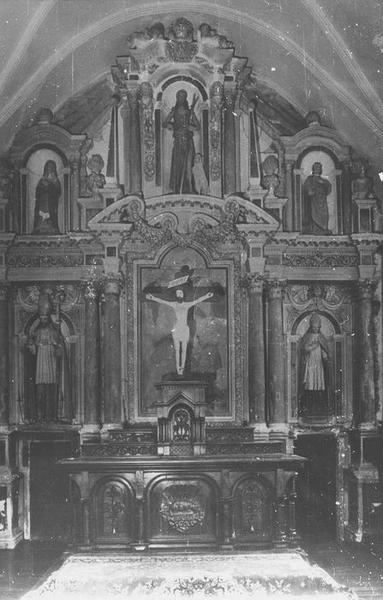 retable, statues du maître-autel : saint Malô, saint Patern, Vierge (la), saint Jean l'évangéliste, saint Jean-Baptiste, vue générale - © Ministère de la Culture (France), Médiathèque du patrimoine et de la photographie (objets mobiliers), tous droits réservés