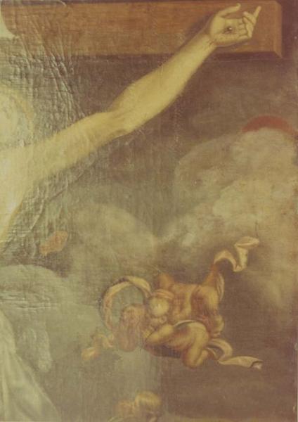 tableau : Christ en croix, détail - © Ministère de la Culture (France), Médiathèque du patrimoine et de la photographie (objets mobiliers), tous droits réservés