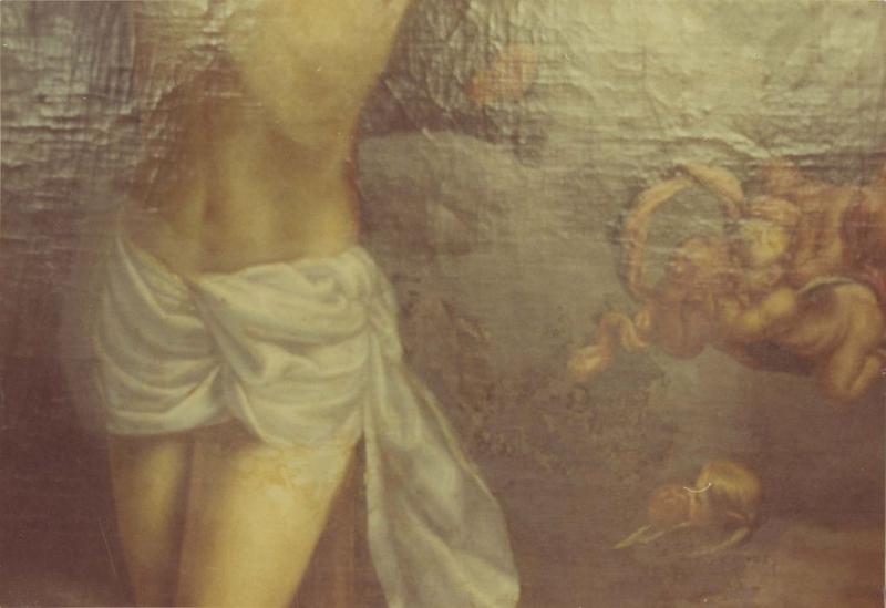 tableau : Christ en croix, détail - © Ministère de la Culture (France), Médiathèque du patrimoine et de la photographie (objets mobiliers), tous droits réservés