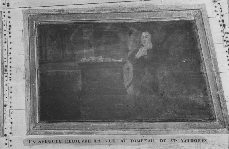tableau : vie de saint Isidore (la), miracle de saint Isidore, vue générale