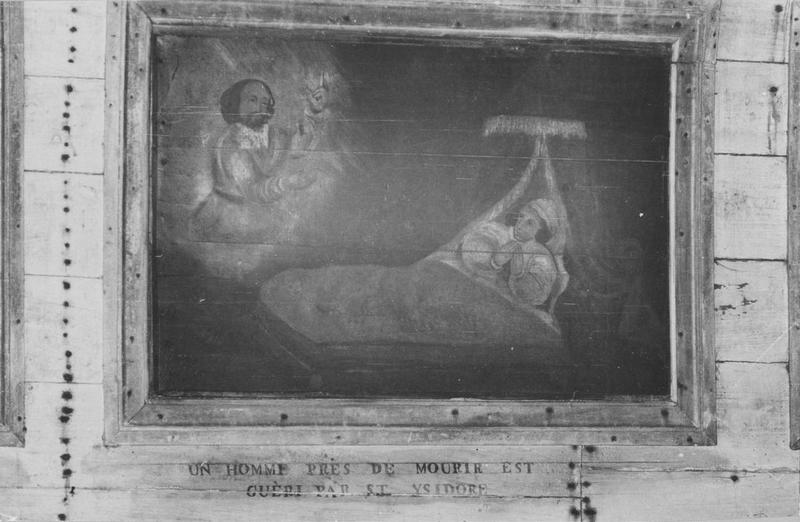 tableau : vie de saint Isidore (la), miracle de saint Isidore, vue générale