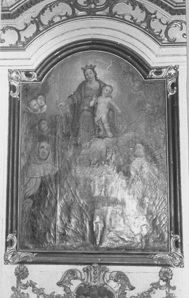 tableau du maître-autel : rosaire (le), vue générale