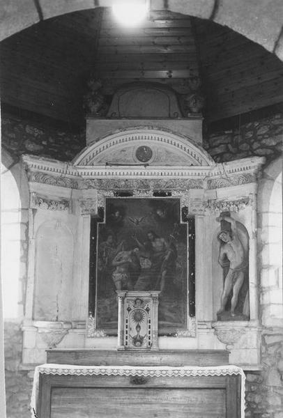 retable des fonts baptismaux, vue générale