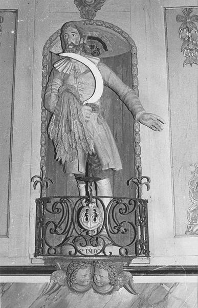 statue retable du maître-autel : saint Isidore, vue générale - © Ministère de la Culture (France), Médiathèque du patrimoine et de la photographie (objets mobiliers), tous droits réservés