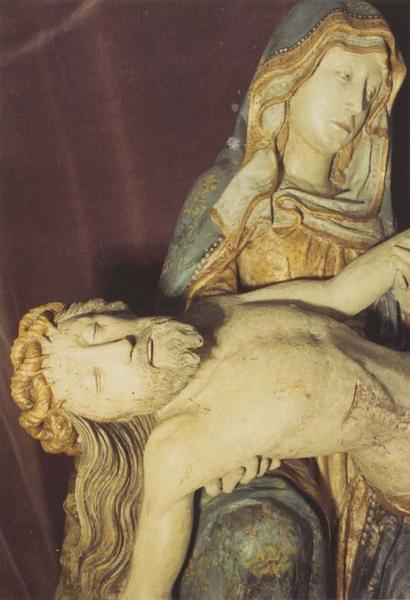 statue dite Notre-Dame-de-La-Houssaye : Vierge à l'enfant, vue générale