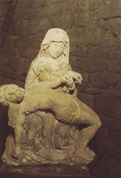 statue dite Notre-Dame-de-La-Houssaye : Vierge à l'enfant, vue générale