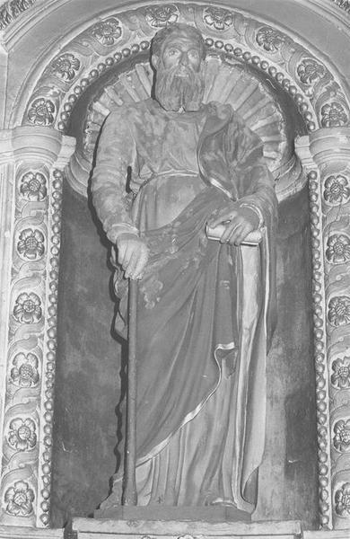 statue du retable de la sainte Famille : saint Joseph, vue générale - © Ministère de la Culture (France), Médiathèque du patrimoine et de la photographie (objets mobiliers), tous droits réservés