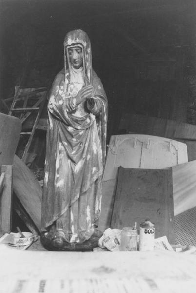 statue dite Notre-Dame-de-Locmaria : Vierge à l'enfant, vue générale