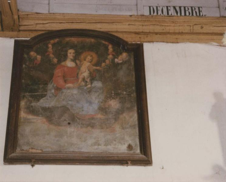 ex-voto, tableau, cadre : Vierge à l'enfant, vue générale - © Ministère de la Culture (France), Médiathèque du patrimoine et de la photographie (objets mobiliers), tous droits réservés