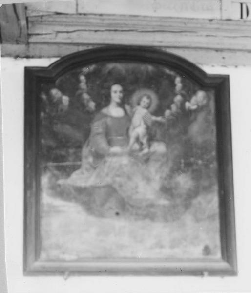 ex-voto, tableau, cadre : Vierge à l'enfant, vue générale