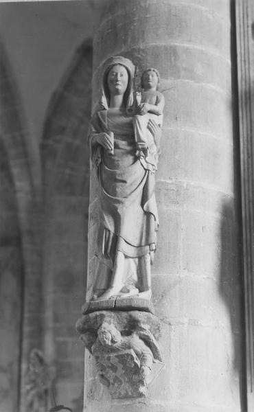 statue dite Notre-Dame-de-Bon-Secours : Vierge à l'enfant, vue générale