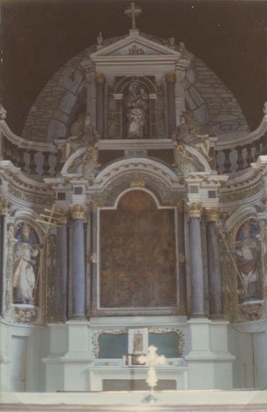 retable, tableau du maître-autel : descente de l'Esprit saint (la), vue générale