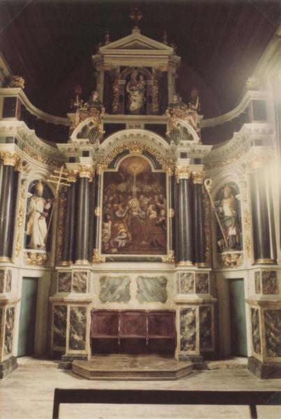 retable, tableau du maître-autel : descente de l'Esprit saint (la), vue générale