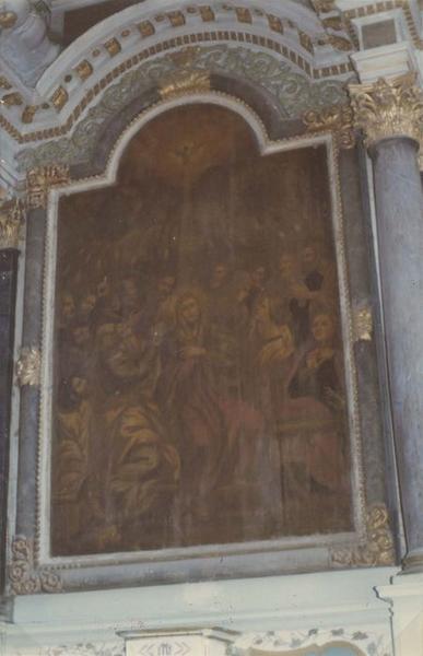 tableau du maître-autel : descente de l'Esprit saint (la), vue générale