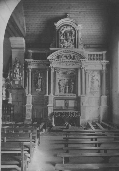 retable de l'autel latéral sud, vue générale