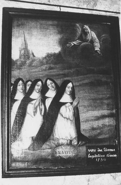 tableau, ex-voto dédié à sainte Anne : voeux des dames hospitalières d'Auray, vue générale