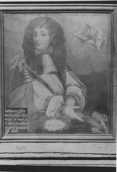 tableau, ex-voto dédié à sainte Anne : Guérison de Guillaume Gelin, vue générale