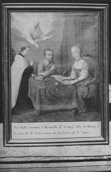 tableau, ex-voto dédié à sainte Anne : Nicolazic et Henriette d'Angleterre