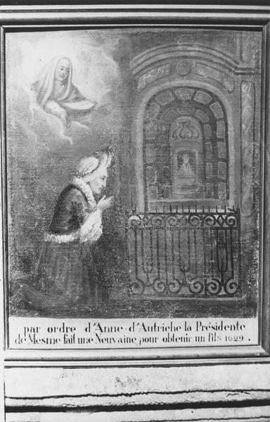 tableau, ex-voto dédié à sainte Anne : Neuvaine d'Autriche en 1629