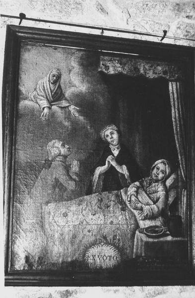 tableau, ex-voto dédié à sainte Anne : Guérison de Mme lebreton, vue générale
