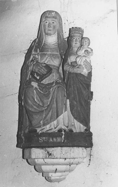 groupe sculpté : sainte Anne, la Vierge et l'enfant, vue générale