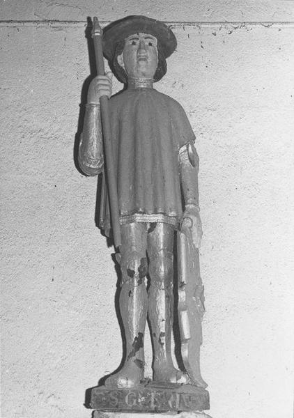 statue : saint Guérin, vue générale