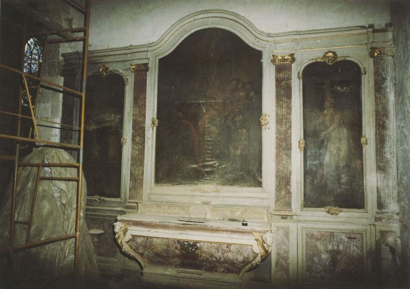 ensemble (autel, retable, lambris de revêtement), vue générale - © Ministère de la Culture (France), Médiathèque du patrimoine et de la photographie (objets mobiliers), tous droits réservés