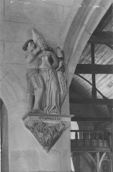 groupe sculpté : martyre de sainte Apolline (le), vue générale