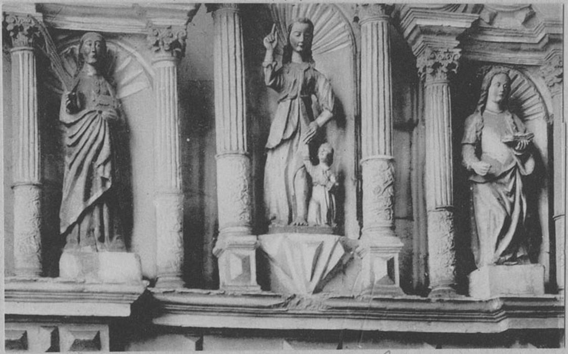 statues : ange gardien, sainte femme, Marie-Madeleine