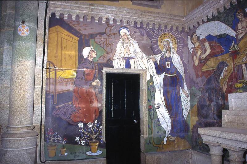peintures monumentales : Scènes de pèlerinages et du Sacré-Coeur