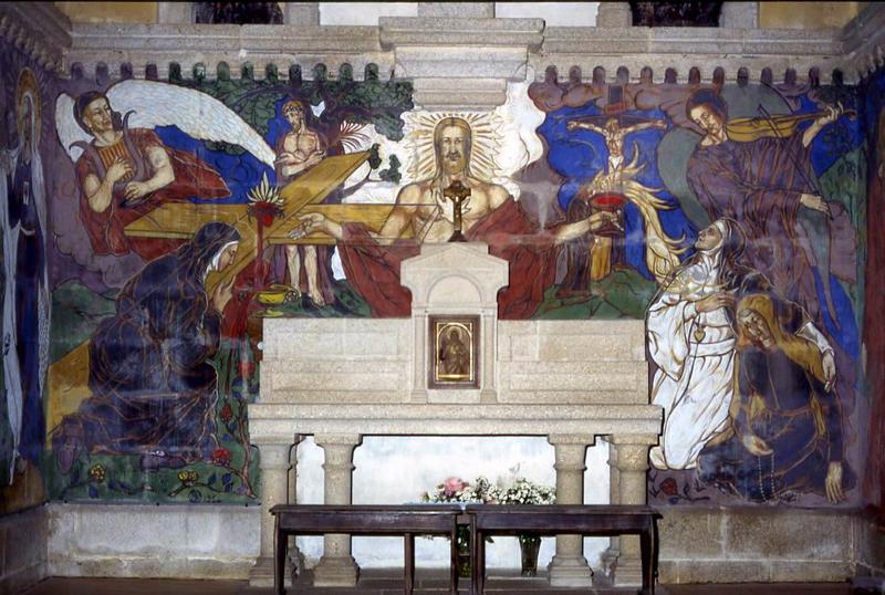 peintures monumentales : Scènes de pèlerinages et du Sacré-Coeur