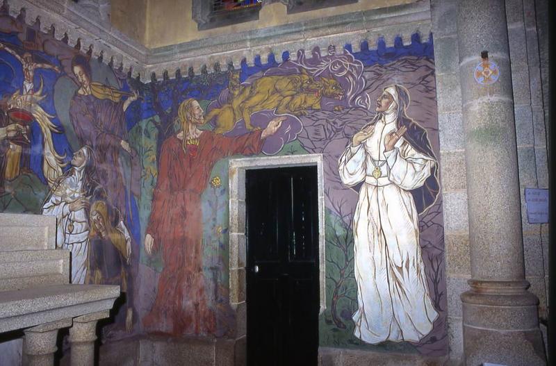 peintures monumentales : Scènes de pèlerinages et du Sacré-Coeur