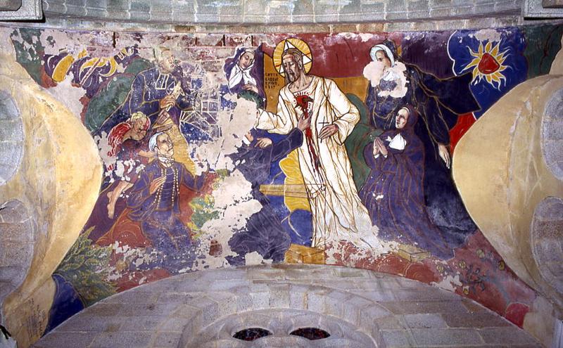 peintures monumentales : Scènes de pèlerinages et du Sacré-Coeur
