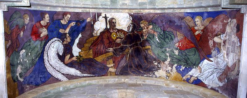 peintures monumentales : Scènes de pèlerinages et du Sacré-Coeur