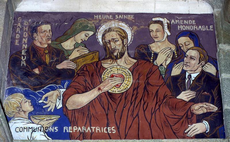 peintures monumentales : Scènes de pèlerinages et du Sacré-Coeur