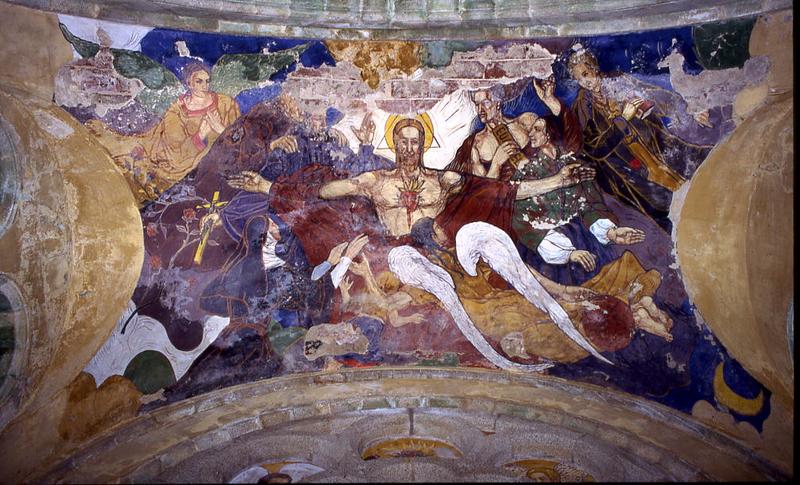 peintures monumentales : Scènes de pèlerinages et du Sacré-Coeur