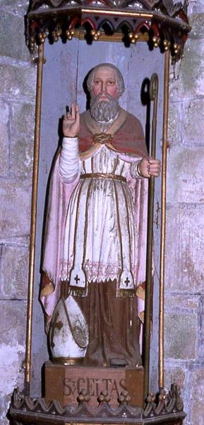 statue : Saint Gildas et sa niche