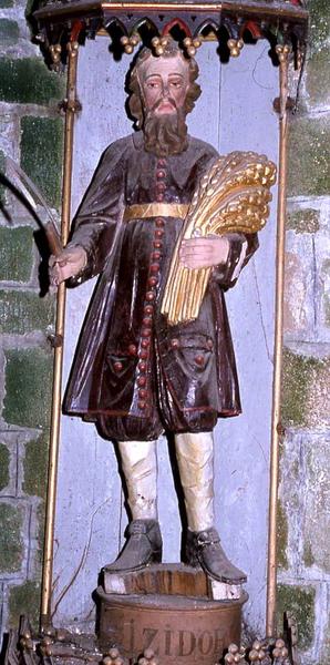 statue : Saint Isidore et sa niche