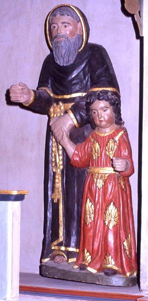 Groupe sculpté : Saint Hervé guidé par l'enfant